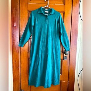 Vintage L L Bean green wool sweater Dress
